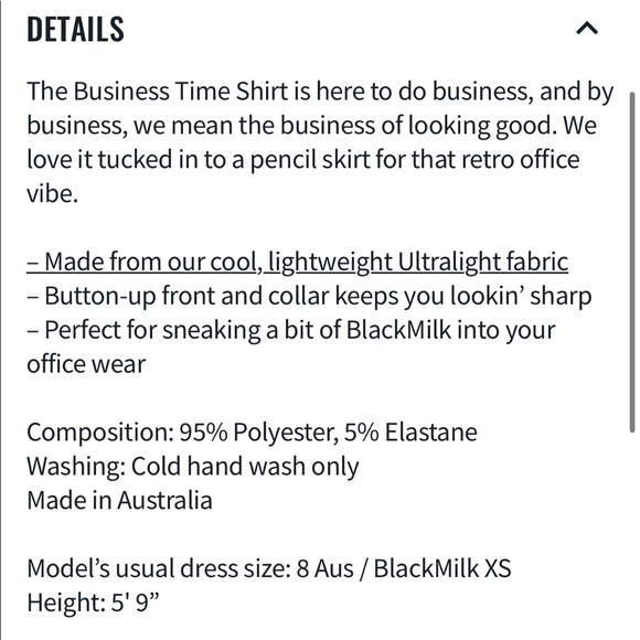 NWOT 🤍 BLACKMILK WHITE BUSINESS SHIRT SIZE SMALL - Picture 3 of 12